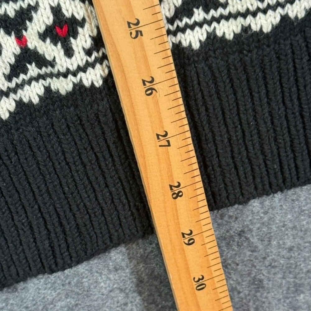 Polo Ralph Lauren Mens Black Fair Isle Cotton Cashmere Snowflake Sweater L - Picture 10 of 12